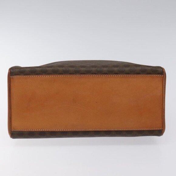 CELINE Macadam Canvas Hand Bag PVC Leather Brown Gold Auth - Picture 7 of 16
